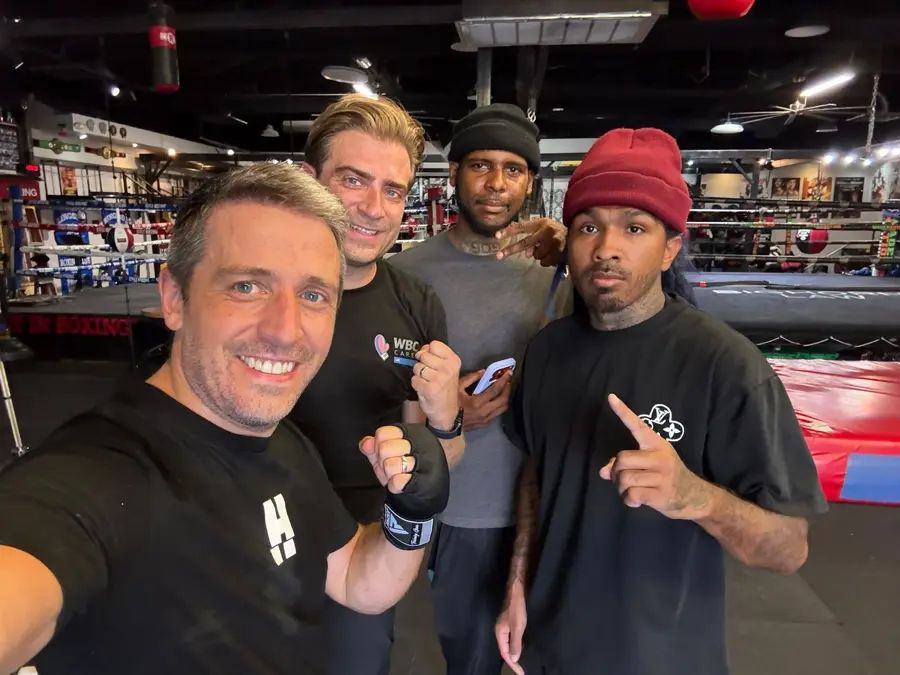 Steve and fighters after a session in Las Vegas