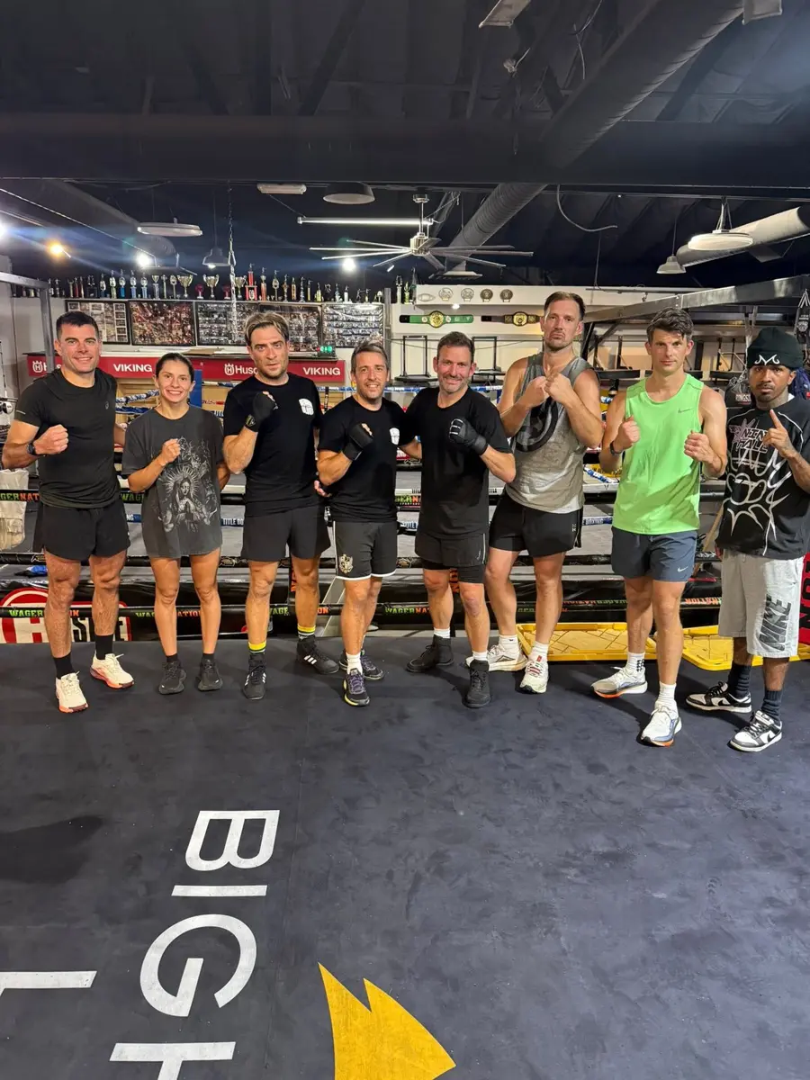 A group of fighters after training in Las Vegas